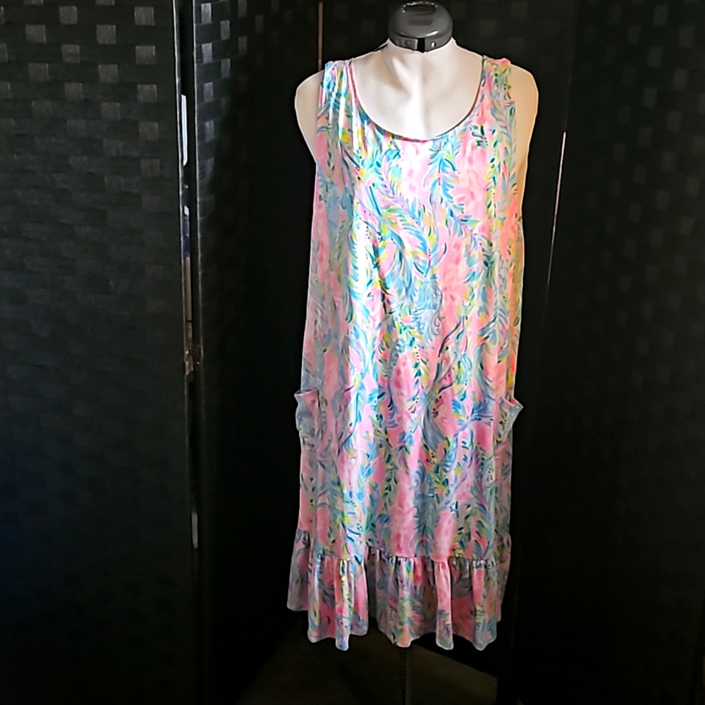 Lilly Pulitzer Krsten Flounce Dress-Unicorn of the Sea print